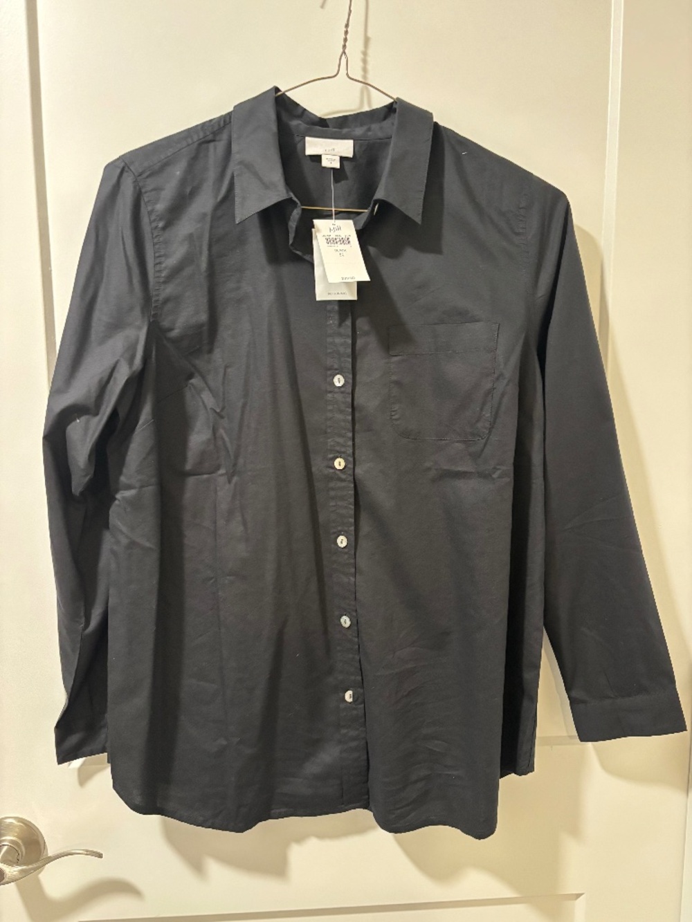 J. Jill Black Long Sleeve Button Down S